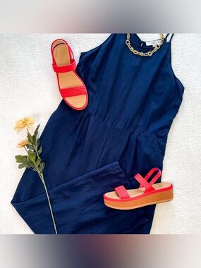 LOFT linen blend jumpsuit.